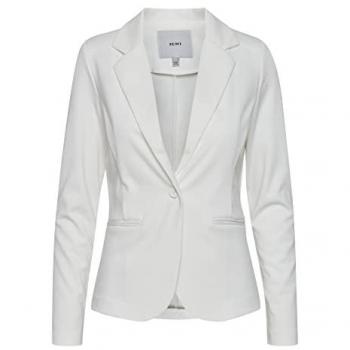 Blazer ICHI Kate Cloud Dancer - Chaqueta ajustada de una botonera, tejido elástico y suave, color blanco, talla S