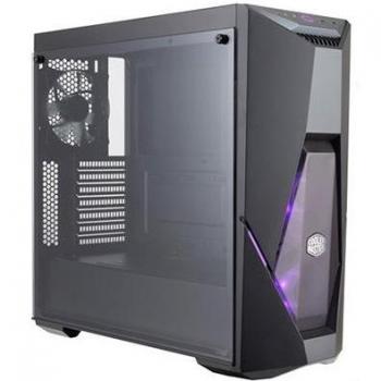 Cooler Master MasterBox K500 ATX Mid-Tower con Panel Lateral de Cristal Templado, Iluminación RGB Frontal y Ventilador Trasero