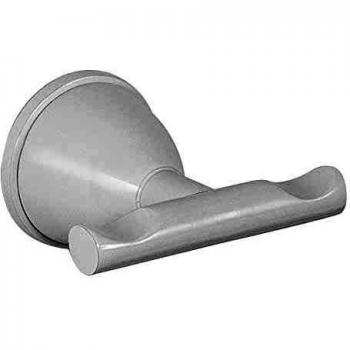 Gedy Genziana Percha Doble, Acero Inoxidable y cromall, Blanco, 5,5x6,5x3,8