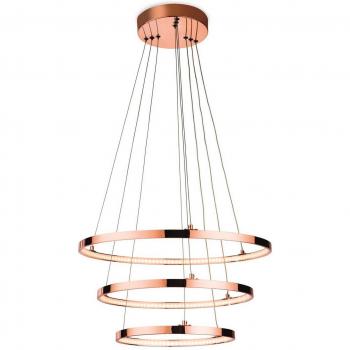 Esprit Cobre Integrado Suspensión LED 45 Cm - Lámpara colgante de techo, diseño moderno, acabado en cobre, iluminación LED integrada, diámetro de 45 cm
