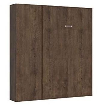 Cama abatible Kentaro Noce 140 vertical con columna izquierda-derecha