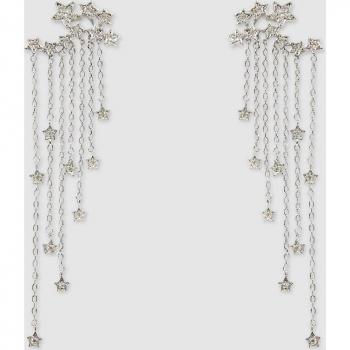 Pendientes Zirconia Starry con cadena y circonitas
