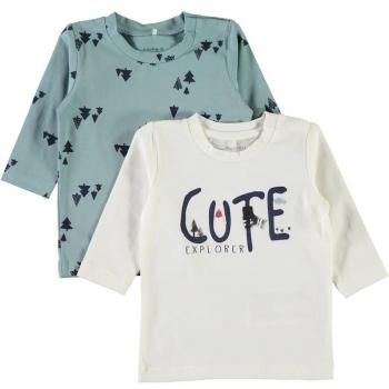 NAME IT doble Pack langarms hirts para joven, talla 56