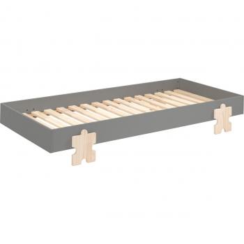 Cama Individual/Puente Vipack Modulo 90 x 200 cm Gris Puzzle, Fabricada en Europa