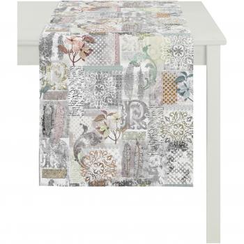 Apeltstoffe 3305 _ 48 x 140 _ FB. 20 Camino de mesa, algodón, beige, 48 x 140 x 0.5 cm