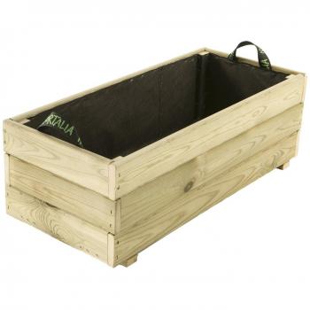 Jardinera Exterior de Madera 90x40cm - Huerto Urbano 110 litros