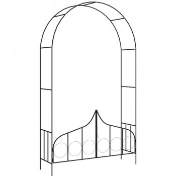 Black Iron Garden Arch with Gate