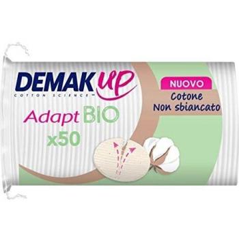 Demak'Up Adapt Bio algodón para desmaquillar – Cara y ojos – 100% fibra de algodón natural y no blanqueadas – Certificados GOTS – 50 algodones