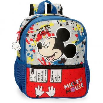 Mochila Infantil Disney Mickey Mouse Colour Mayhem Multicolor 23x28x10cm con Bolsillo Frontal