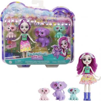 Enchantimals City Tails Dessa Dalmatian Family Doll Set HKN14 by Mattel
