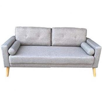 Sofá Celia 3 Plazas Moderno Color Gris con Asientos y Respaldo de Espuma y Estructura de Madera de Eucalipto