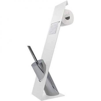 Ridder Sydney - Escobilla de Inodoro de pie, Metal, Color Blanco, Aprox. 15 x 69 x 25,5 cm.