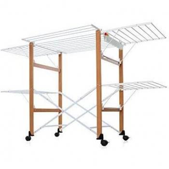 Foppapedretti Gulliver Tendedero Plegable de Madera con Ruedas, 27MT