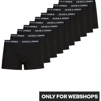 Jack & Jones 10-Pack Solid Trunks for Men - Black