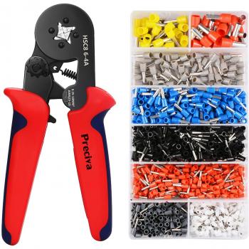 Preciva CP621200 AWG 23-10 Crimper Plier Set Self-adjustable Ratchat Wire Crimping Tool