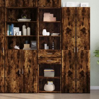Aparador de madera multicapa ahumado roble 50x42,5x185 cm