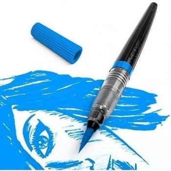 Pentel - Recargable Color Pluma de Pincel - Punta de Nylon - Azul Cielo