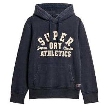 Sudadera con capucha Vintage Athletic para hombre en color marino (Tamaño L), Casual, Algodón