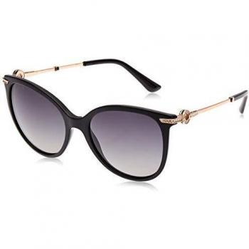 BULGARI Women's 0BV8201B 501/T3 55 Sunglasses, Black/Polargreygradient