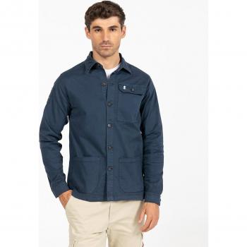 Sobrecamisa de hombre elPulpo Piqué Label Detail azul marino