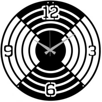 Reloj de Pared Objetivo Epikasa - Metal Negro 50x0,15x50 cm