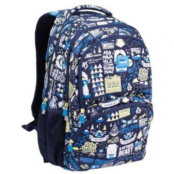 Mochila Escolar Milan The Yeti 2 Series 4 Cremalleras Azul Marino 48x34x16 cm 25L
