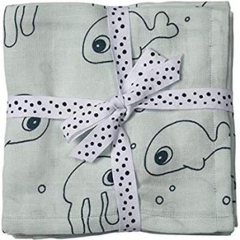 Muselinas 2 Pack Sea Friends Azul