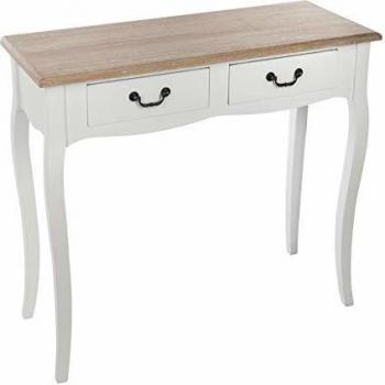 Consola de Madera Atmosphera con 2 Cajones - Tiradores de Hierro Elegantes - Estilo Mejorado