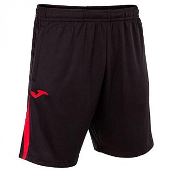 Bermuda de fútbol Joma Championship VII Negro Rojo para hombre y niño