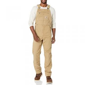 Mono Largo Carhartt Rugged Flex Rigby - Características: Diseño de mono, tejido flexible Rugged Flex, color verde marrón, talla 46, tipo bib overall, ideal para trabajo y actividades al aire libre