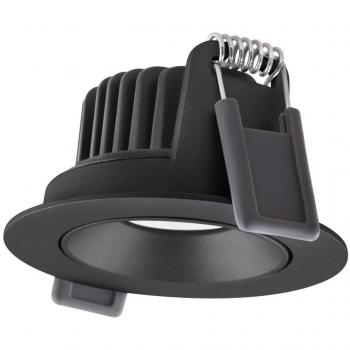 Ledvance 8W Dimmable Adjustable Black LED Downlight - 640lm, Very Warm White, IP20