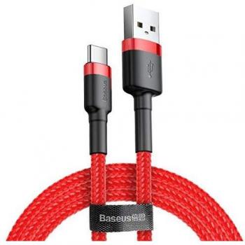 Baseus Cable USB-C a USB Tipo-A de Carga Rápida 3A y Transferencia de Datos, Longitud 1 Metro, Color Rojo