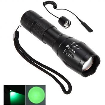 Linterna LED rojo rayo Cree zoom de enfoque ajustable de la antorcha para la caza táctico Senderismo