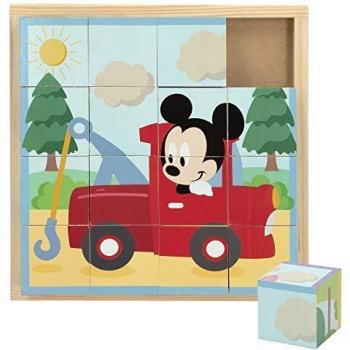 Disney - Puzzle niños 3 años 16 cubos Puzzle infantil niños niñas Puzzles juguetes educativos Primera infancia Puzzle 4 en 1 Rompecabezas Puzzle Disney Cubos 20x20 cm