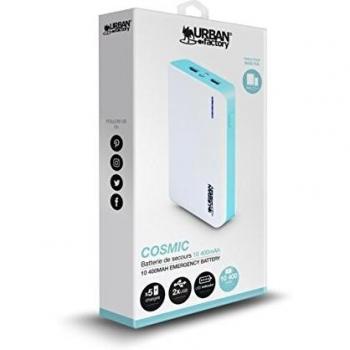 Urban Factory BBA10UF - Batería Externa portátil y Universal de 10400 mAh, Color Blanco y Azul