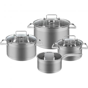 Juego de 7 Ollas de Acero Inoxidable Classbach C-KTS 4016, Apto para Todo Tipo de Cocinas y Lavavajillas