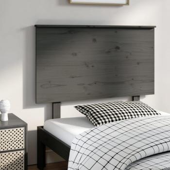 Cabecero de cama gris 104x6x82,5 cm madera maciza de pino