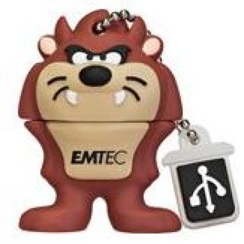 Emtec L103 Looney Tunes Taz - Memoria USB 2.0, 4 GB, lectura 15 MB/s, escritura 5 MB/s, marrón