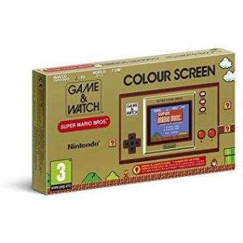 Game & Watch: Super Mario Bros - Consola portátil con pantalla LCD, incluye el juego Super Mario Bros, diseño retro inspirado en la consola original, funciones de reloj y temporizador, batería recargable