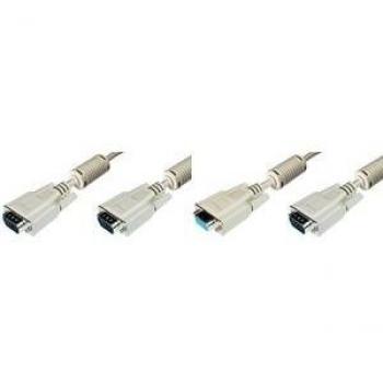 Cable VGA 5m, Conector macho a macho, color negro, 15 pines