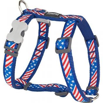 Arnés para Perro Red Dingo STYLE US FLAG 45-66 cm (cuello de 36 a 59 cm)