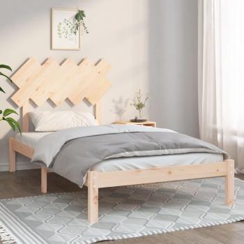Estructura de cama de madera maciza 100x200 cm marrón