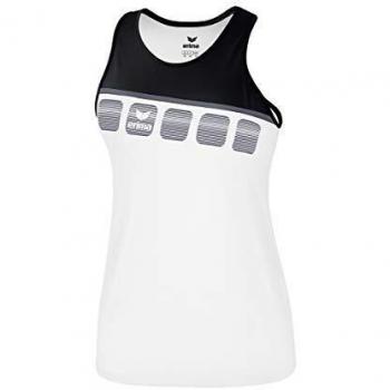 Erima GmbH 1081924 Top de Deporte, Mujer, Blanco/Negro/Gris Oscuro, 34