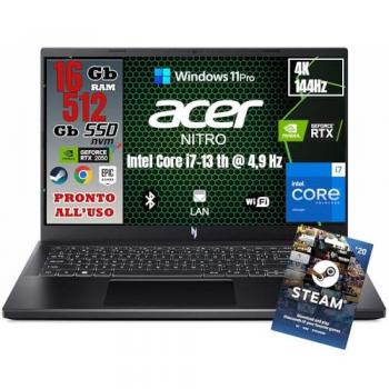 Acer Nitro V 15 ANV15-51-78ZL - Portátil Gaming 15.6 Full HD, Intel Core i7-13620H, 16GB DDR5, 512GB SSD, NVIDIA GeForce