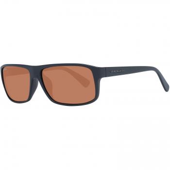 Serengeti Black Unisex Rectangular Polarized Sunglasses Size: ONE SIZE