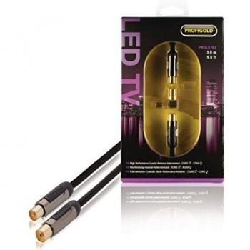 Profigold PROL8703 - Conector coaxial de antena con adaptador macho-hembra