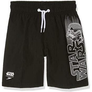 Speedo Graphic Leisure Water Short - Pantalón Corto para niño, Color Negro/Blanco/Rojo, tamaño Grande