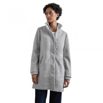 Abrigo de mujer Street One con cuello alto y detalles de punto, color gris, talla S