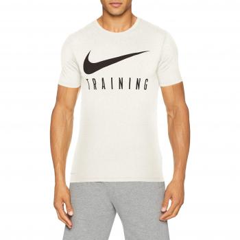 Nike Dry Train Camiseta, Hombre, Birch Heather/Black, Extra-Large