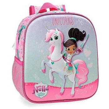 Nella Unicorns Mochila Preescolar, 25 cm, frontal 3D